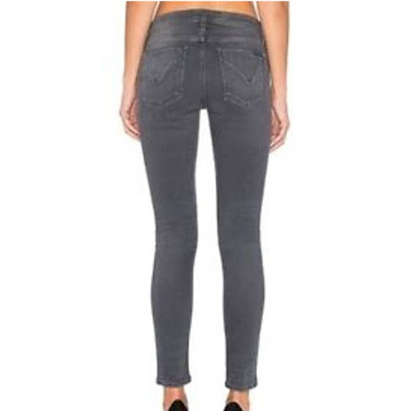 Hudson Krista Ankle Skinny Jeans Solid Gray Size 27 - Picture 2 of 12